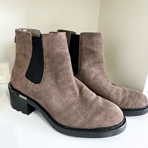Vince Camino Ankle Boots - Size 9 Wide - Suede - Trendy, Chunky Heel